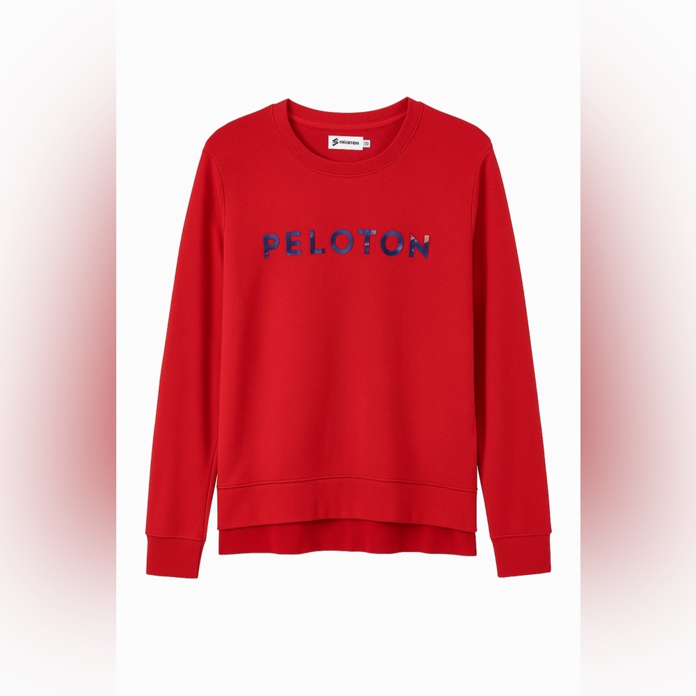 Peloton Logo Crewneck Sweatshirt Women's XS Red Pullover Athleisure